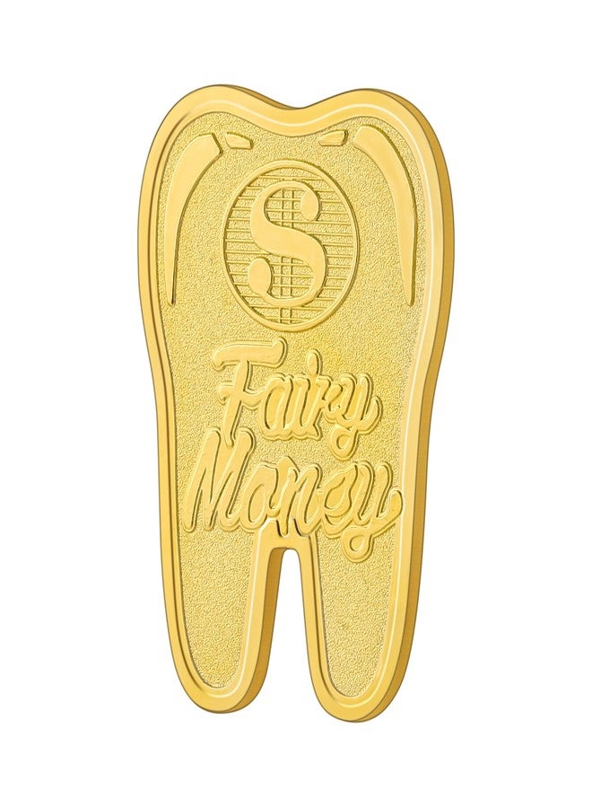 LuluCircle Tooth Fairy Coin, Tooth Shaped Lucky Coin Gift for Kids Boys Girls, Children's Tooth Changing Gift - Image 2